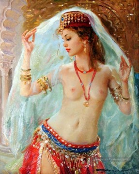 Une jolie femme KR 005 Impressionist Peinture à l'huile